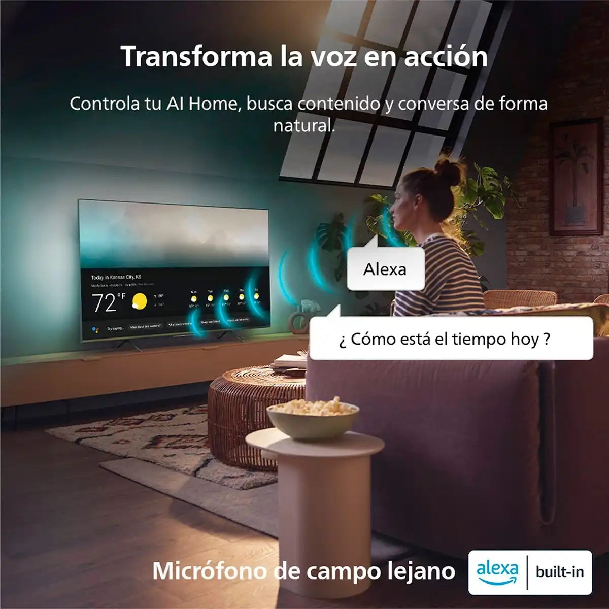 Smart TV Philips 65PUD8250-43 65" QLED 4K Ambilight