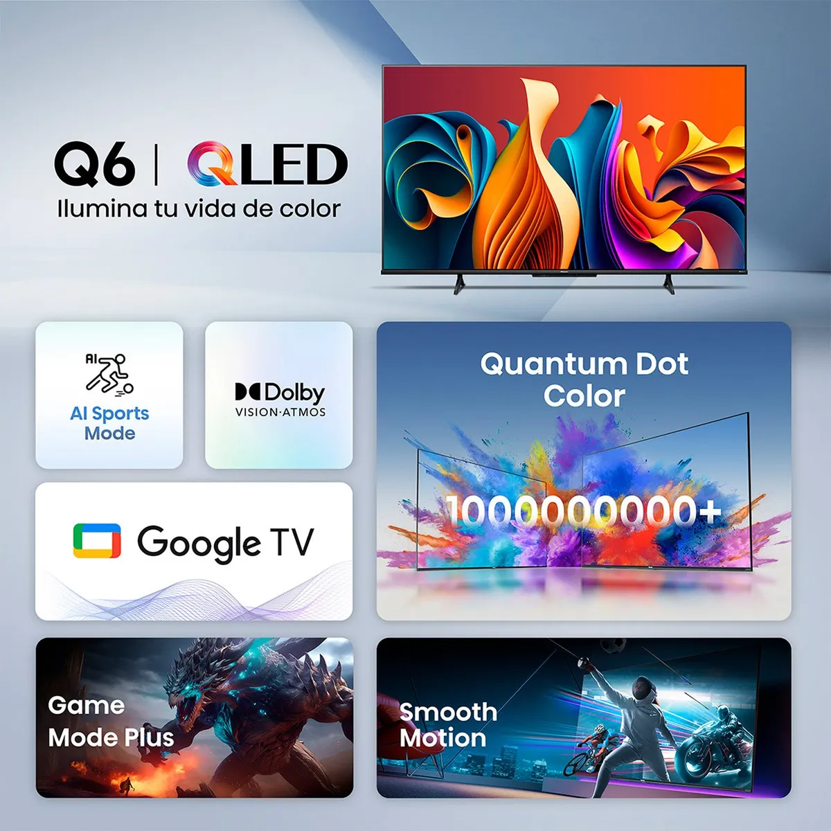 Televisor Hisense 65Q6N 65" QLED 4K Smart Google TV