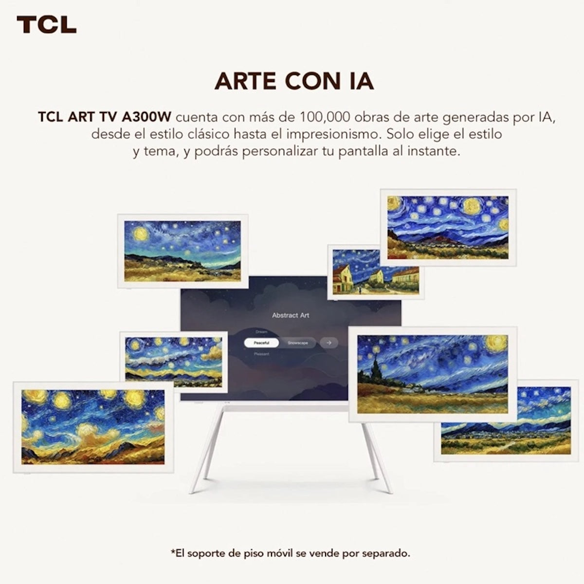 Smart TV TCL 75A300W 75" QLED ART TV 4K Ultra HD