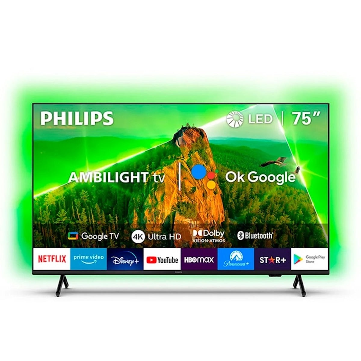 Smart TV Philips 75" 4K UHD Ambilight - Caja Reciclada