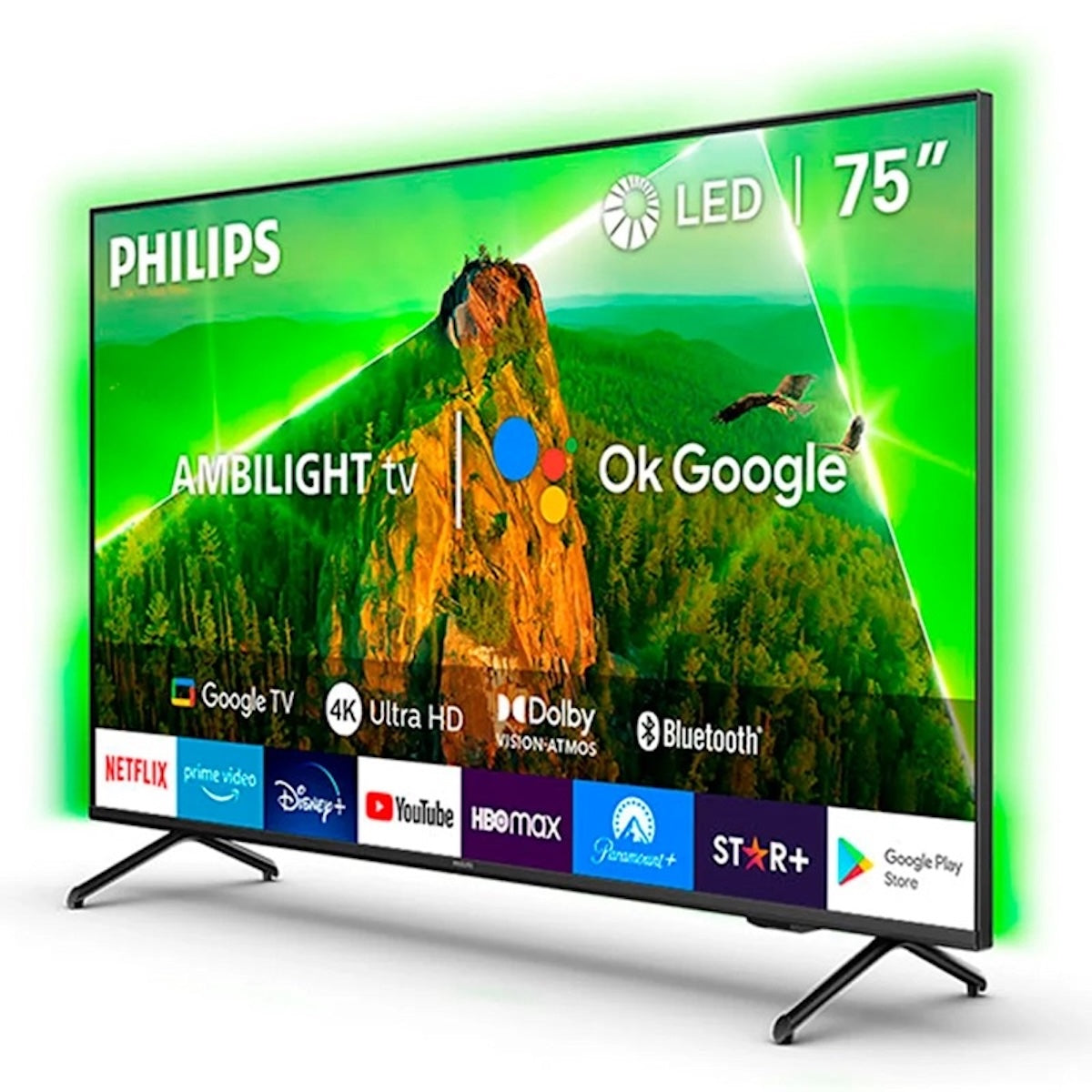 Smart TV Philips 75" 4K UHD Ambilight - Caja Reciclada