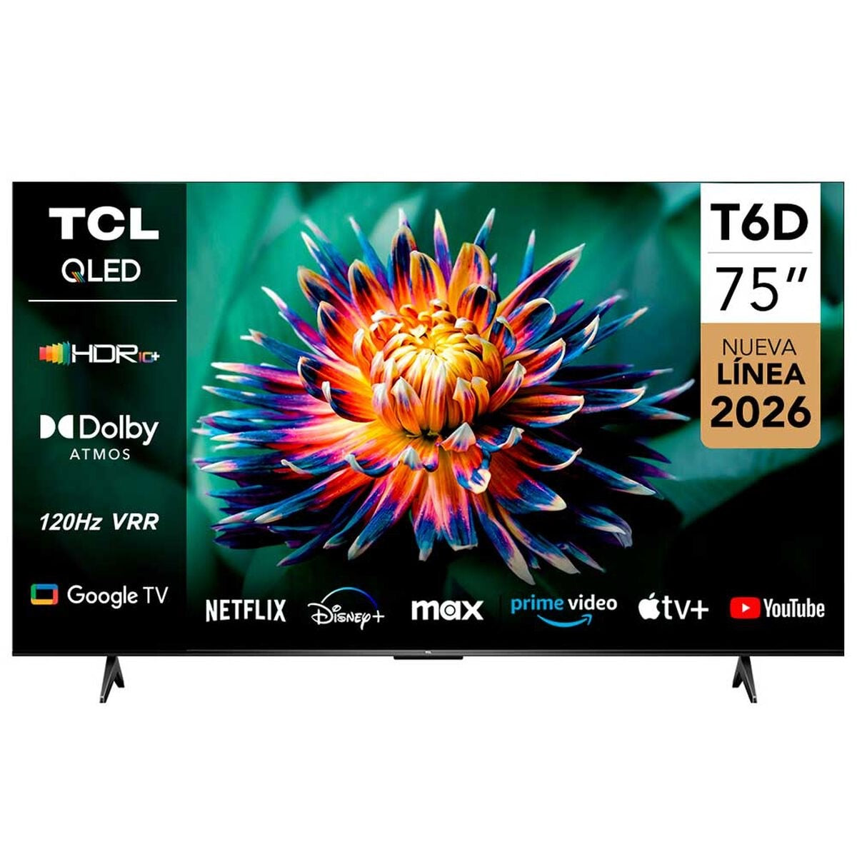 Smart TV TCL 75T6D 75" QLED 4K Ultra HD