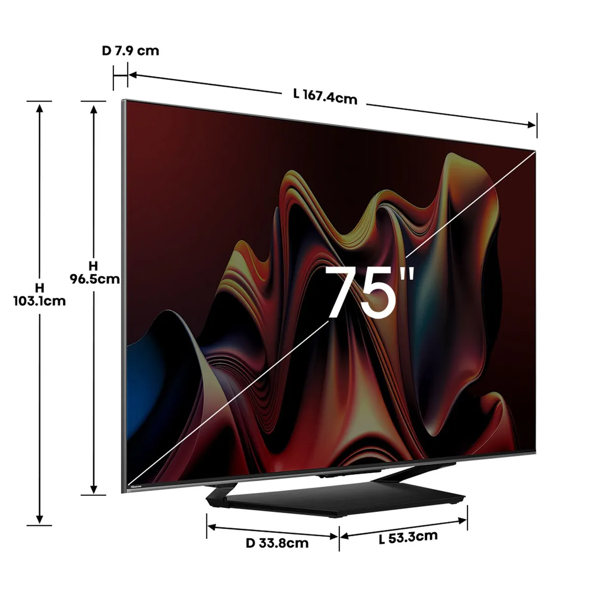 Televisor Hisense 75U7N 75" Mini-LED ULED 4K Google TV