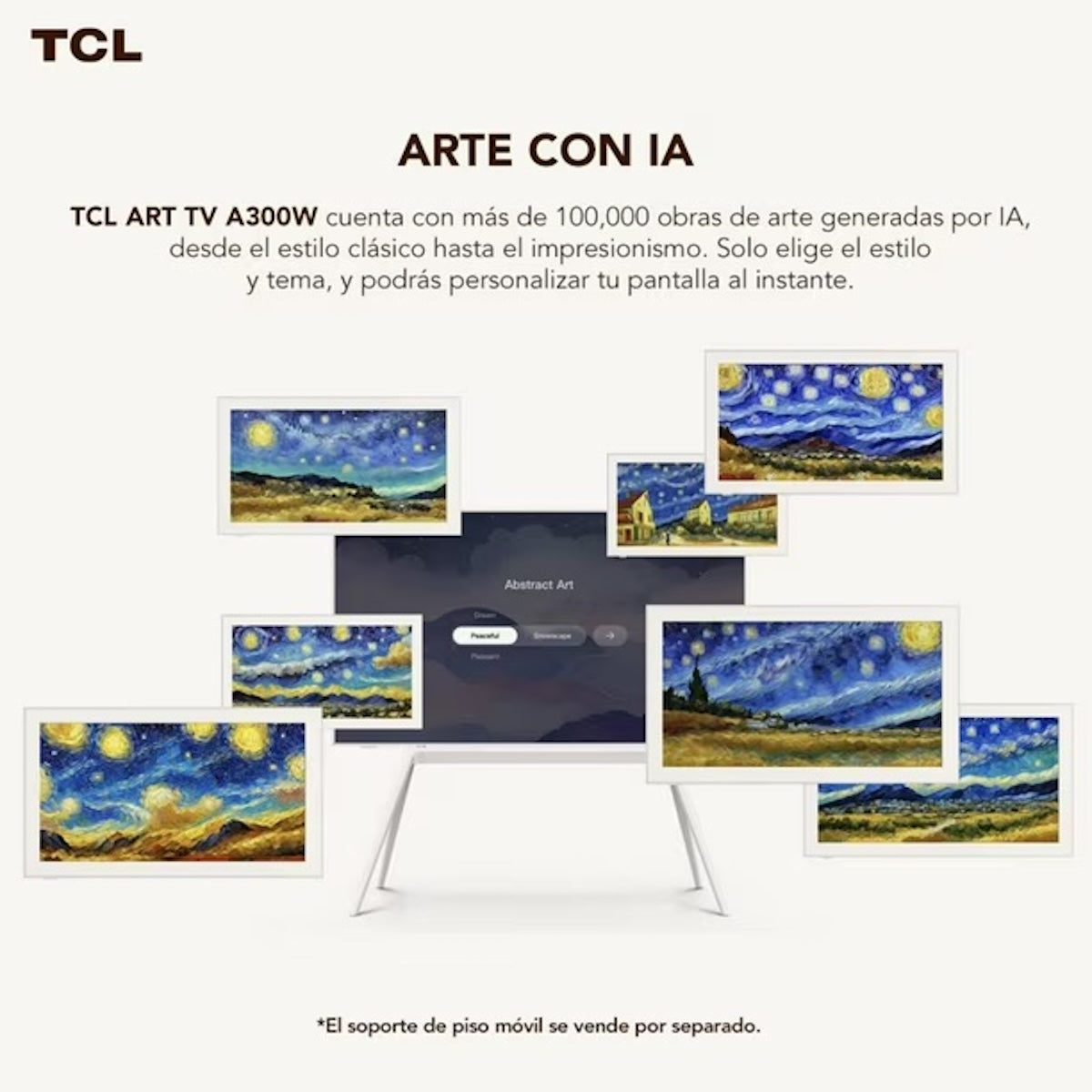 Smart TV TCL 85A300W 85" QLED ART TV 4K Ultra HD