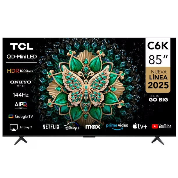 Smart TV TCL 85C6K 85” Mini LED 4K 144Hz Google TV - Open Box