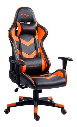 Silla Gamer 3dfx Gallaxher Ergonomica Negra Y Naranja