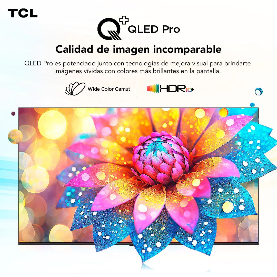 Smart TV TCL 98C655 98” QLED 4K Google TV Dolby Vision - Caja Reciclada