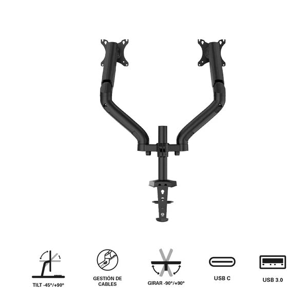 Soporte Doble AOC AD110DX para Monitores 13" a 32" con USB