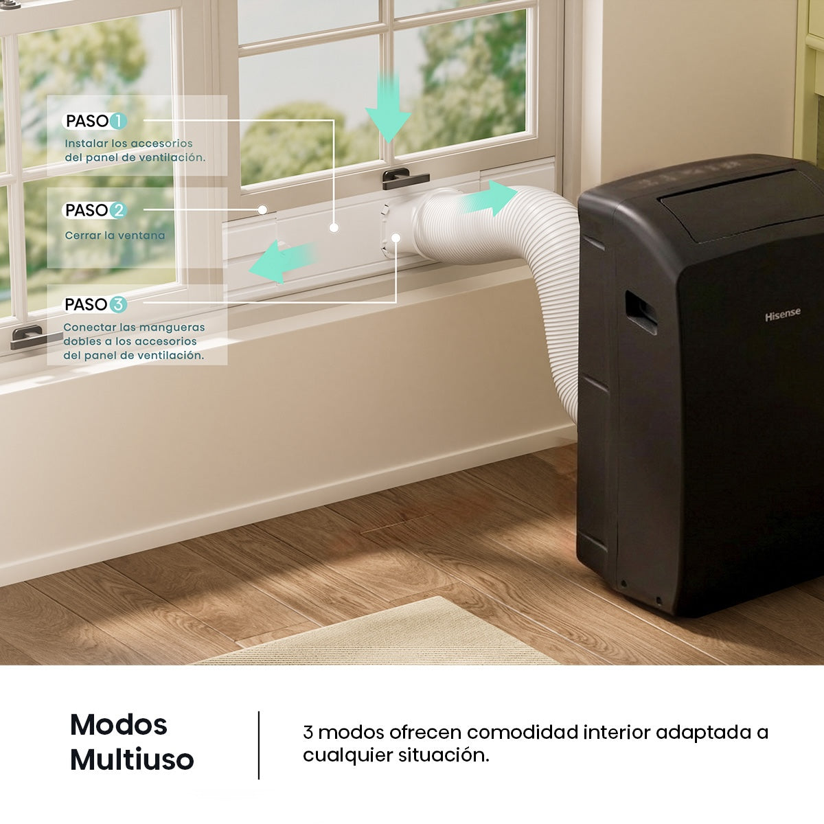 Aire Acondicionado Portátil Hisense 12HW4RNPS01-N 12.000 BTU