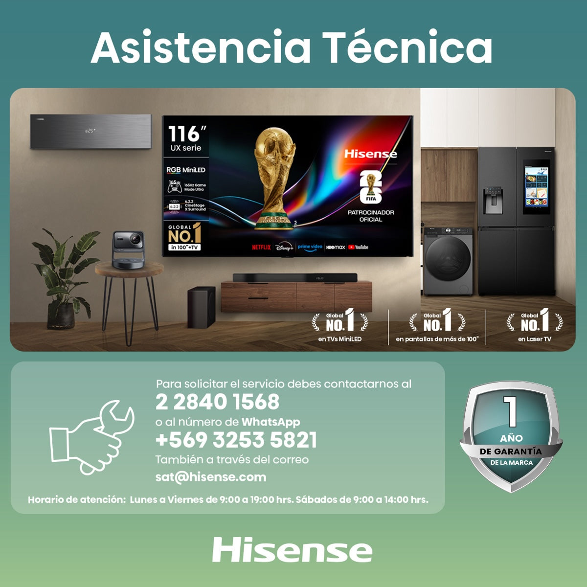 Aire Acondicionado Portátil Hisense 12HW4RNPS01-N 12.000 BTU