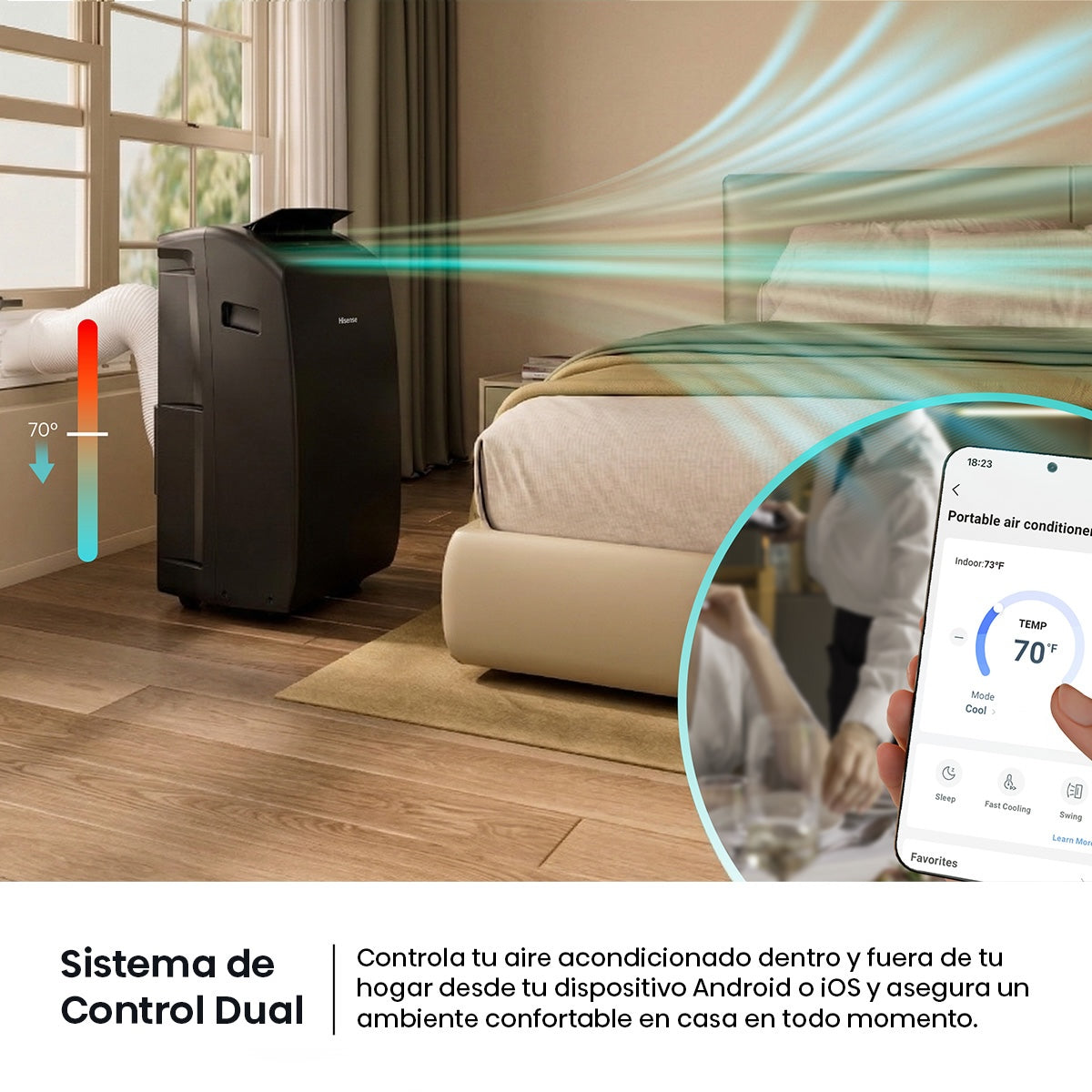 Aire Acondicionado Portátil Hisense 12HW4RNPS01-N 12.000 BTU