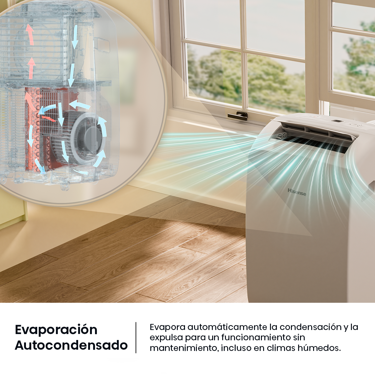 Aire Acondicionado Portátil Hisense 12HW4RNPS01-B Frío Calor