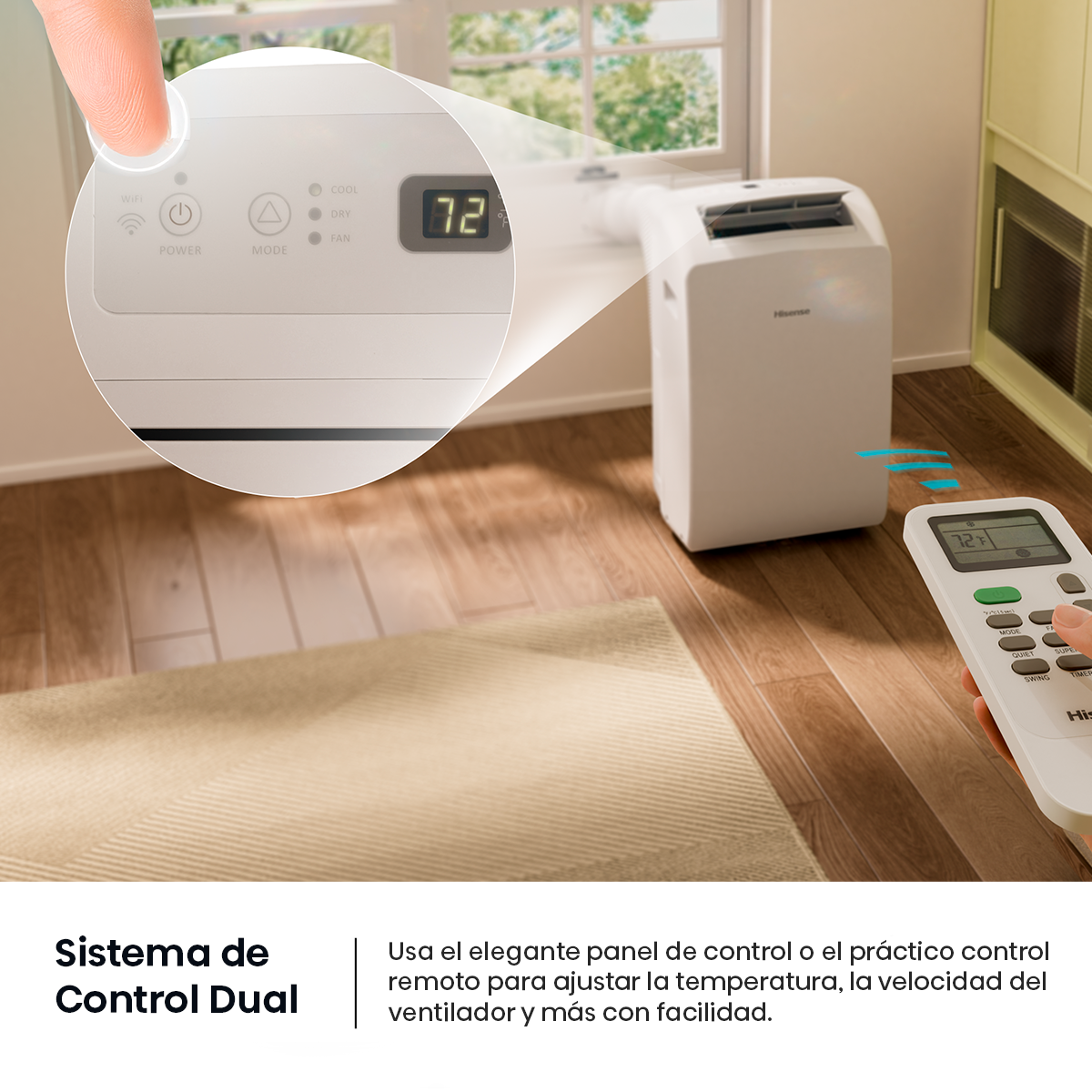 Aire Acondicionado Portátil Hisense 12HW4RNPS01-B Frío Calor