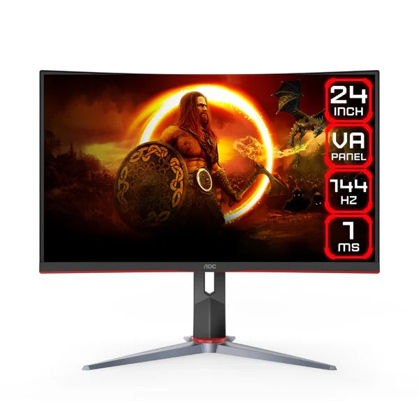 Monitor Gamer AOC C24G2 24" Curvo 165Hz 1ms FreeSync Premium