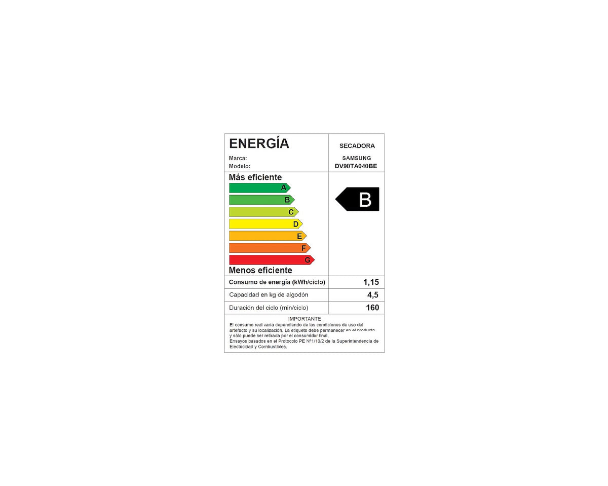 Secadora Samsung 9Kg Bomba de Calor DV90TA040BE - Open Box