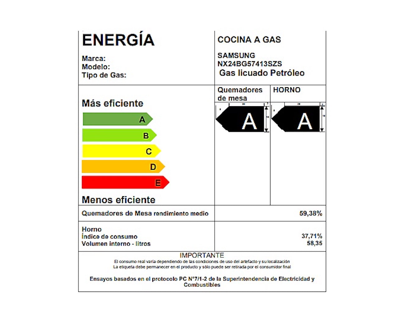 Cocina Gas Samsung 4 Platos Quemador Rápido - OpenBox