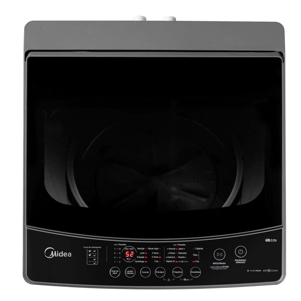 Midea Lavadora carga Superior 9.5 Gris
