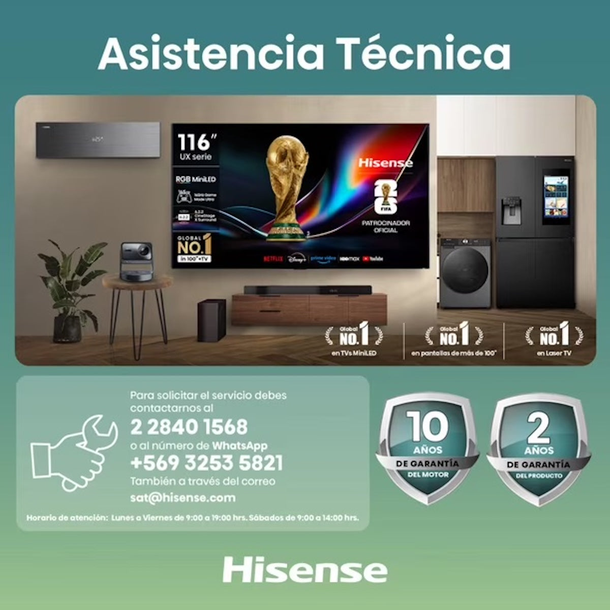 Secadora Hisense 10 kg Ventilación Frontal - Caja reciclada