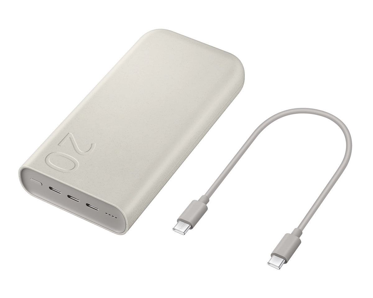 Batería Externa Samsung 20.000 mAh Carga Rápida Beige