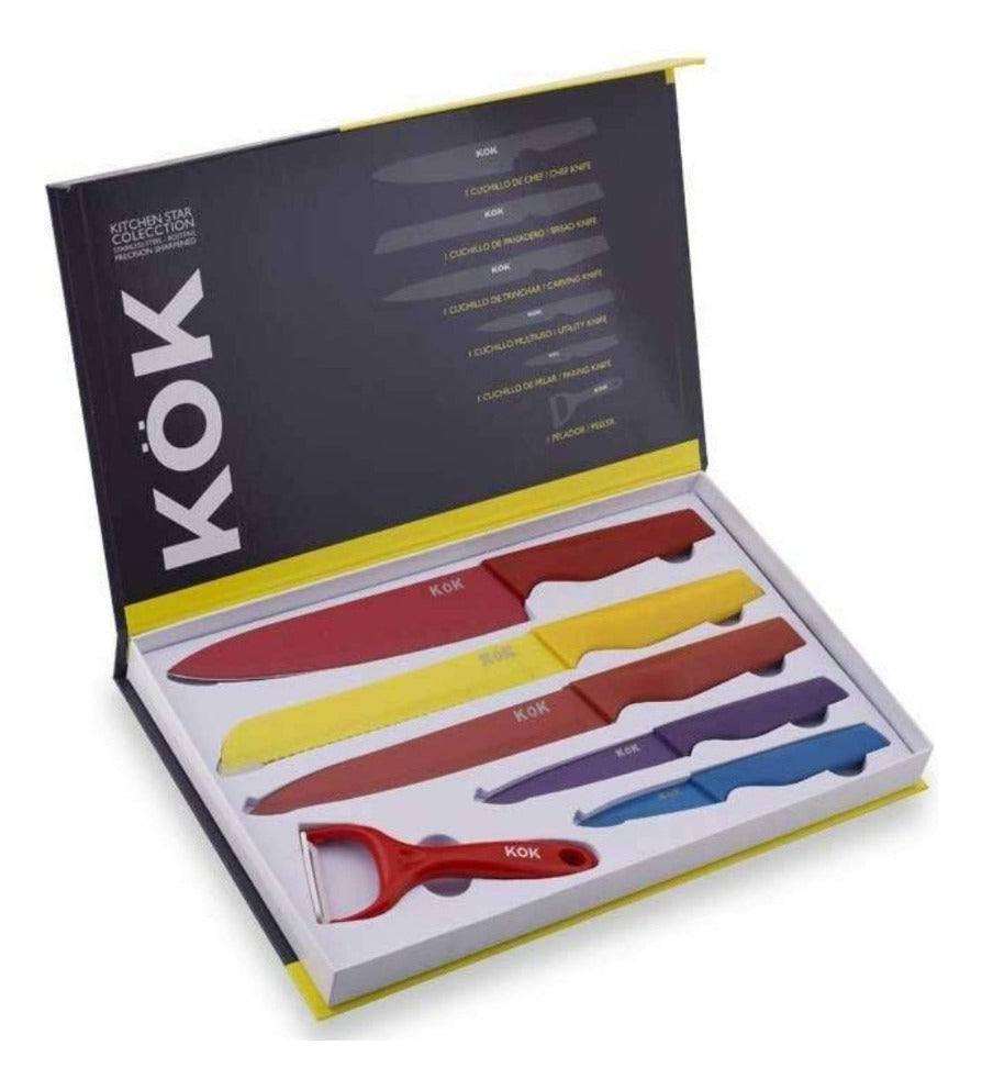 Set De Cuchillos 6 Piezas Kok