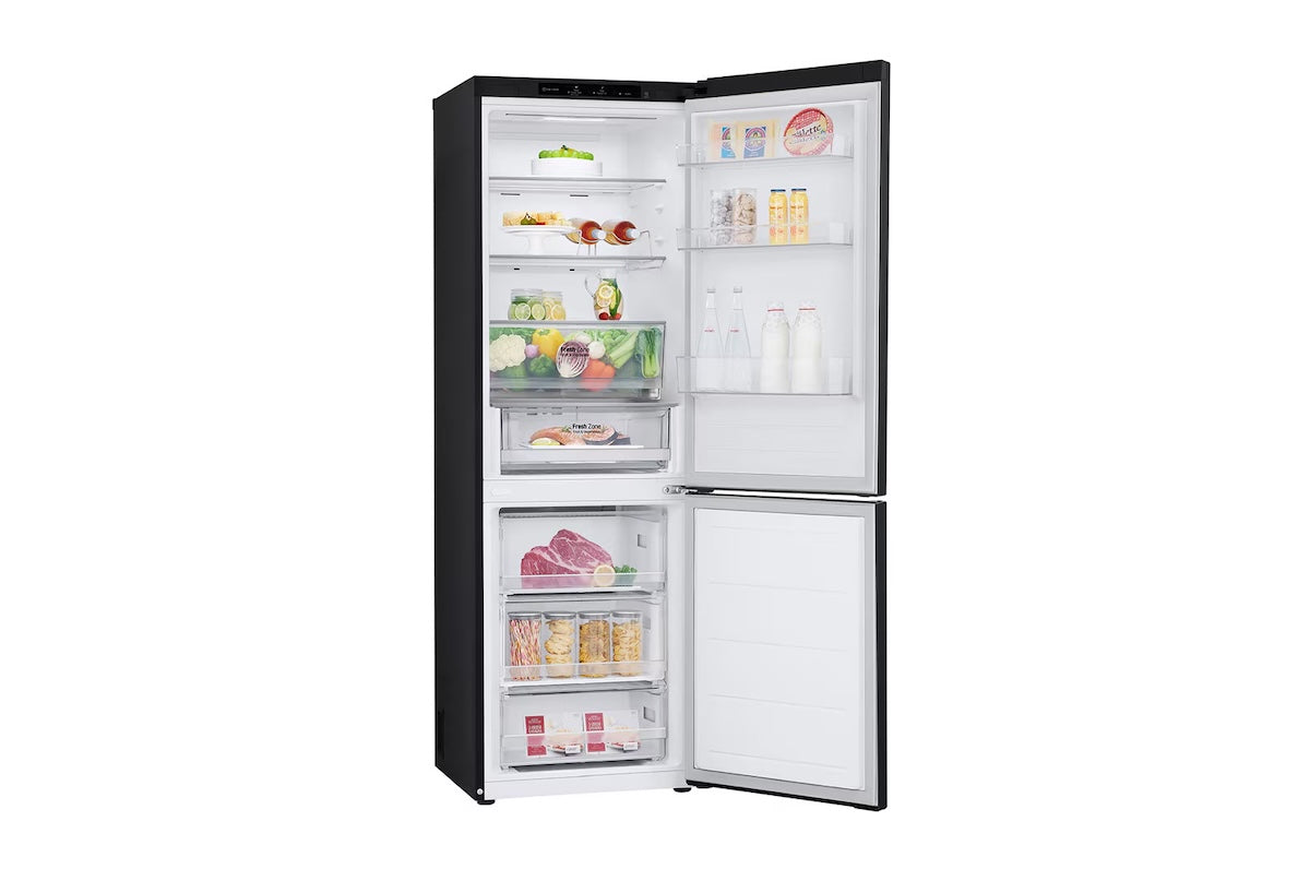Refrigerador Bottom Freezer LG 344 L Negro Inverter No Frost