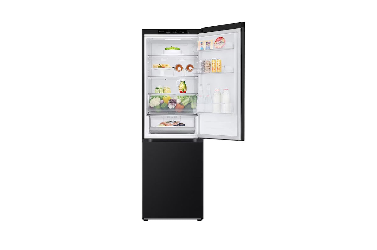 Refrigerador Bottom Freezer LG 344 L Negro Inverter No Frost