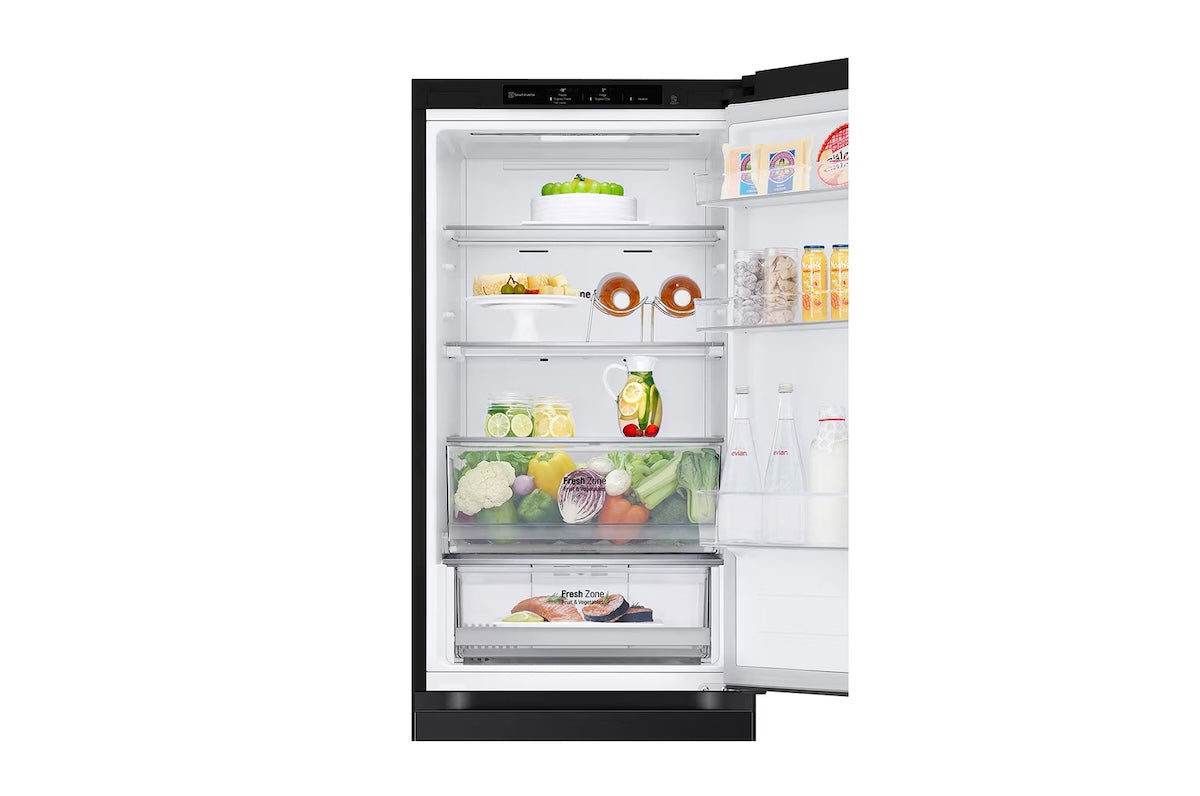 Refrigerador Bottom Freezer LG 344 L Negro Inverter No Frost