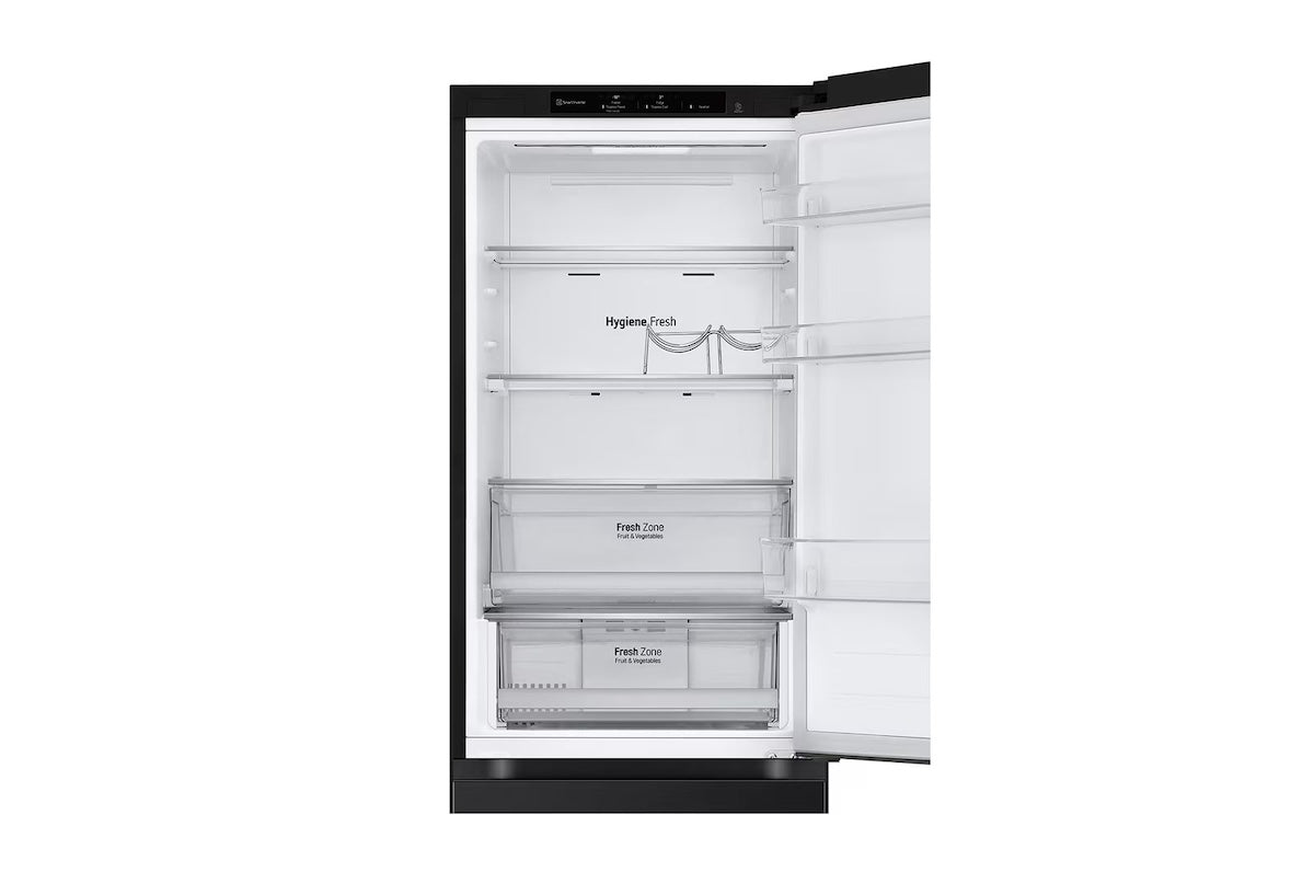 Refrigerador Bottom Freezer LG 344 L Negro Inverter No Frost