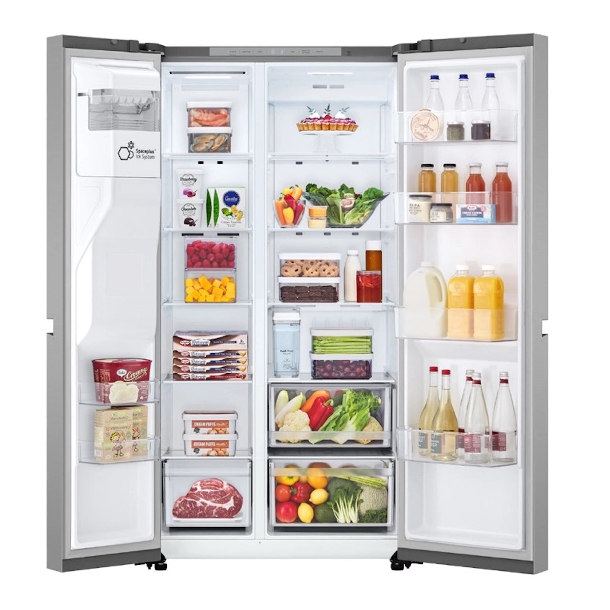 Refrigerador LG GS66SPY Side by Side 638L Smart Inverter Plata