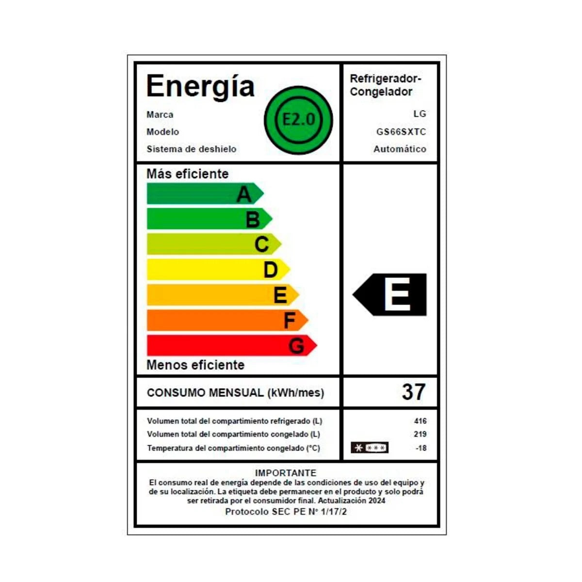 Refrigerador LG GS66SXTC Side by Side 635L InstaView No Frost