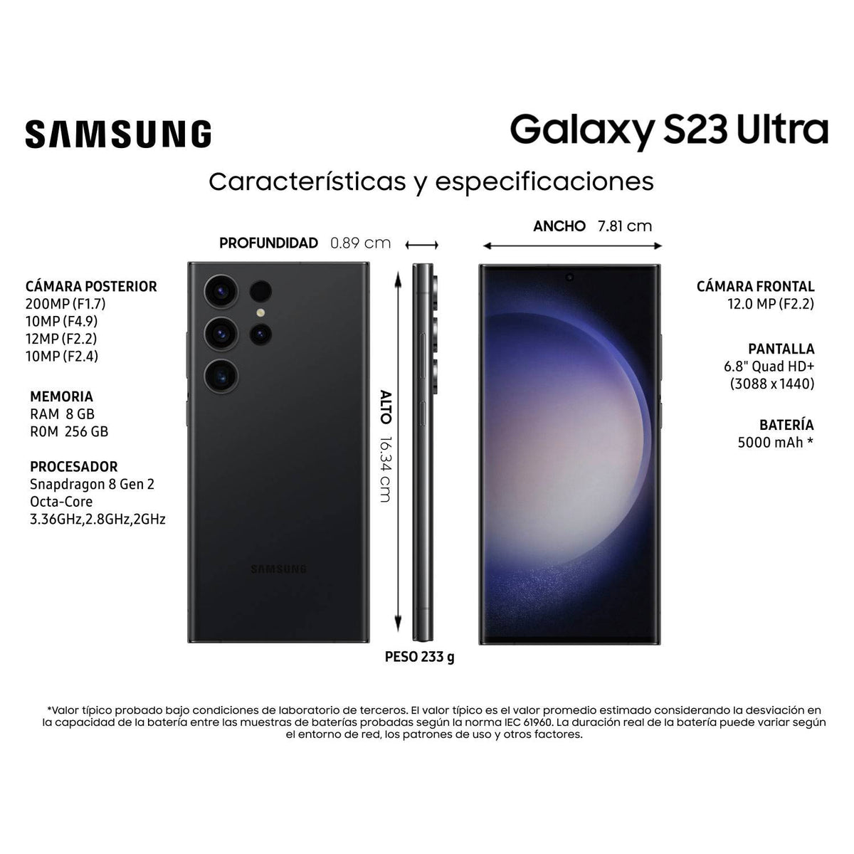 Galaxy S23 Ultra 256GB 8 GB RAM Phantom Black Liberado