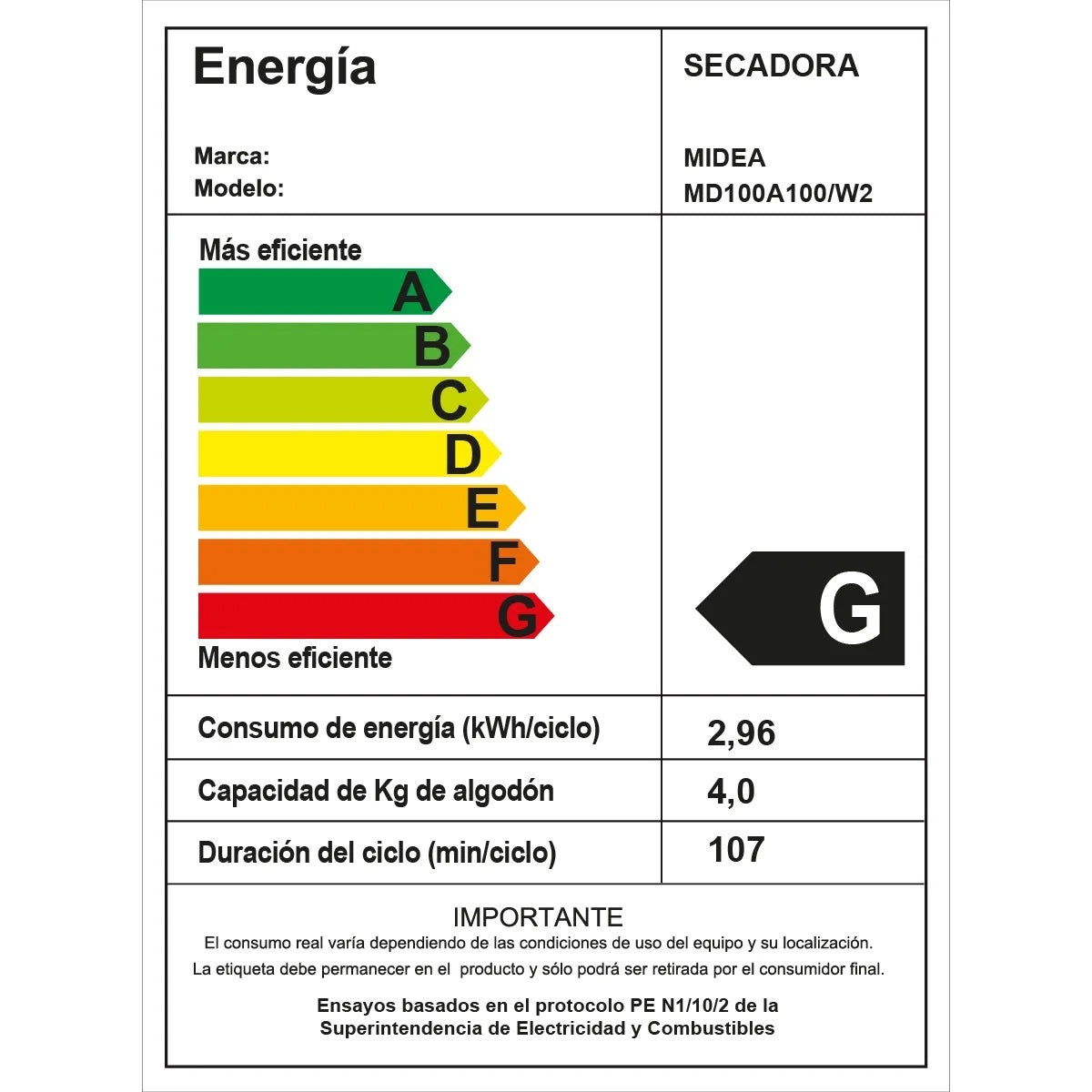 Secadora Eléctrica Ventilación Blanca 10 KG. - OpenBox