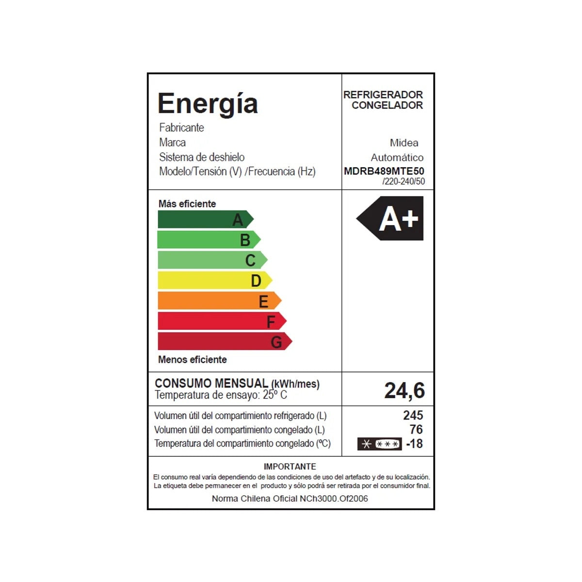 Refrigerador BTM No Frost Light Silver 321 lts - OpenBox