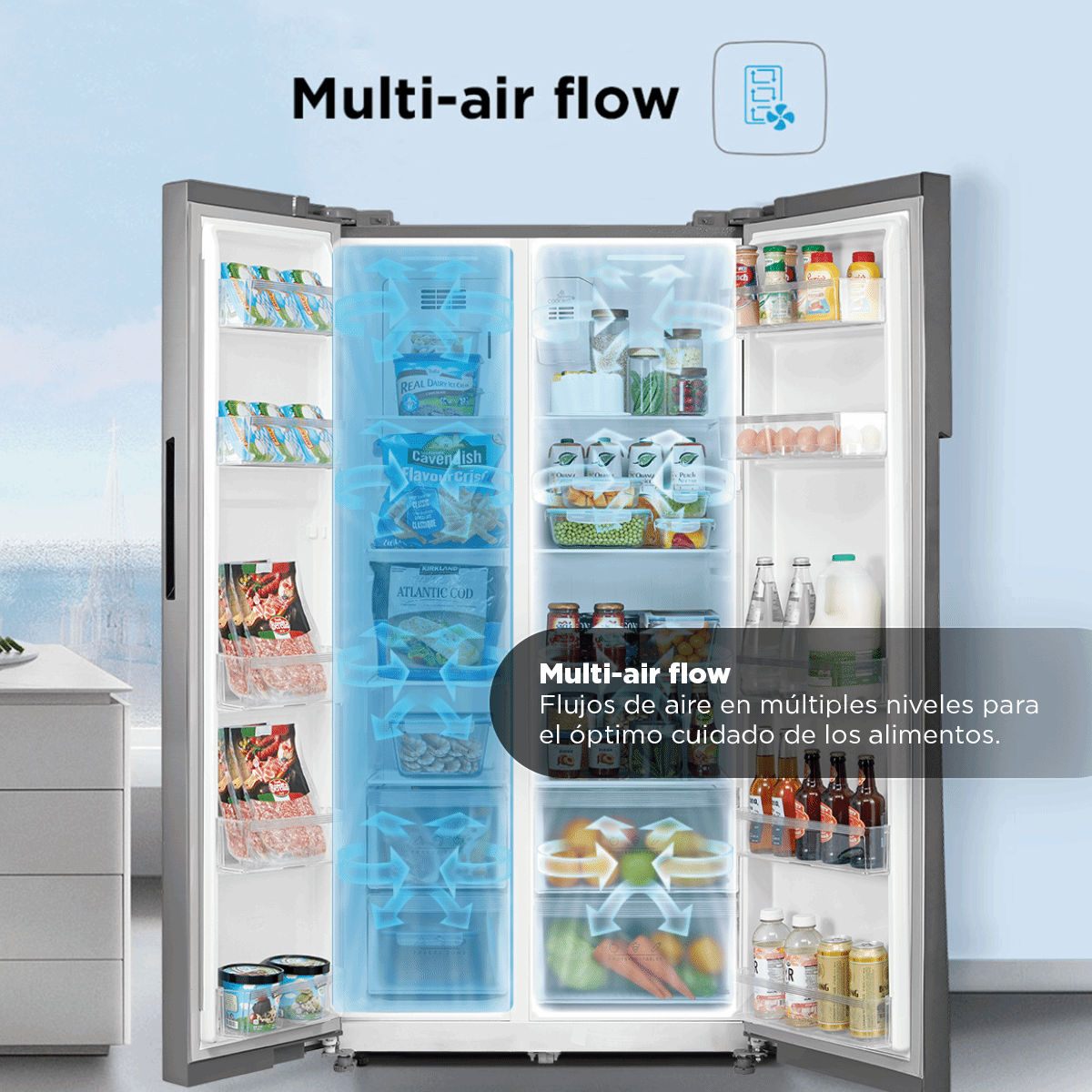 Refrigerador Side by Side Midea MDRS710FGE46 - 527 Litros