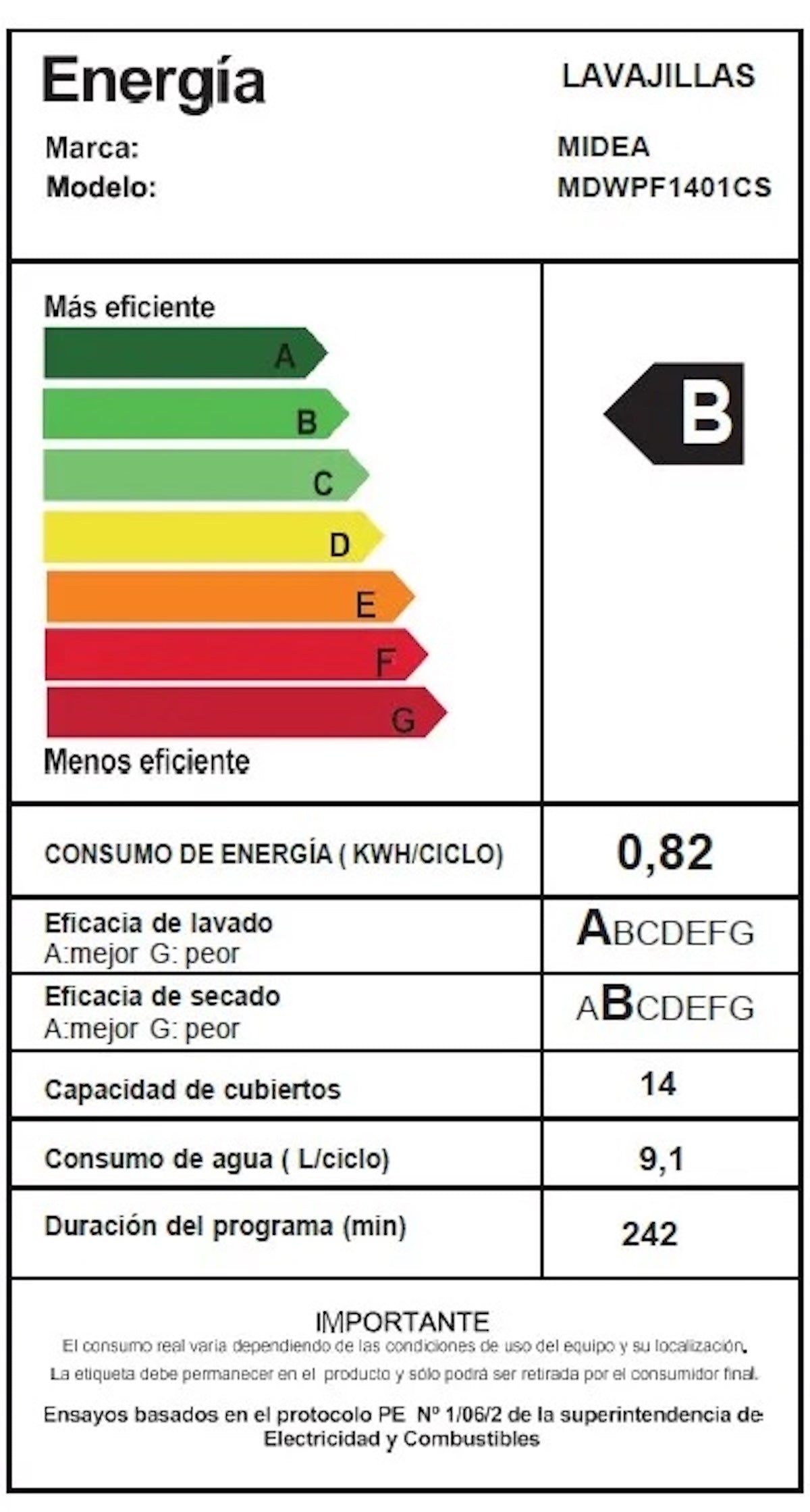 Lavavajillas Silver 14 Sets Midea - OpenBox