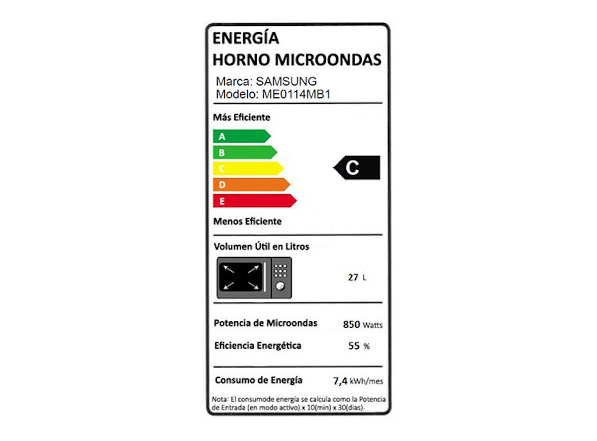 Microondas Samsung Digital Espejado 32 Litros ME0114MB