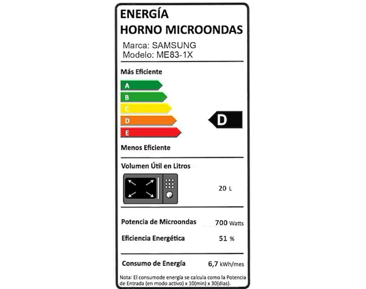 Microondas Samsung Ame83x  Negro 23l 220v - Open Box