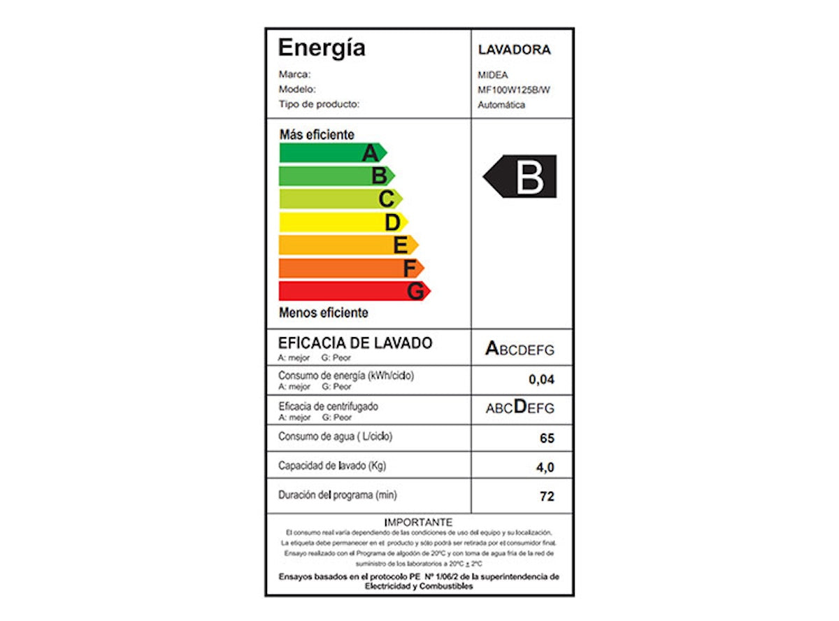 Lavadora Carga Frontal 12.5 Kg MF100W125B/W Blanca - Open Box
