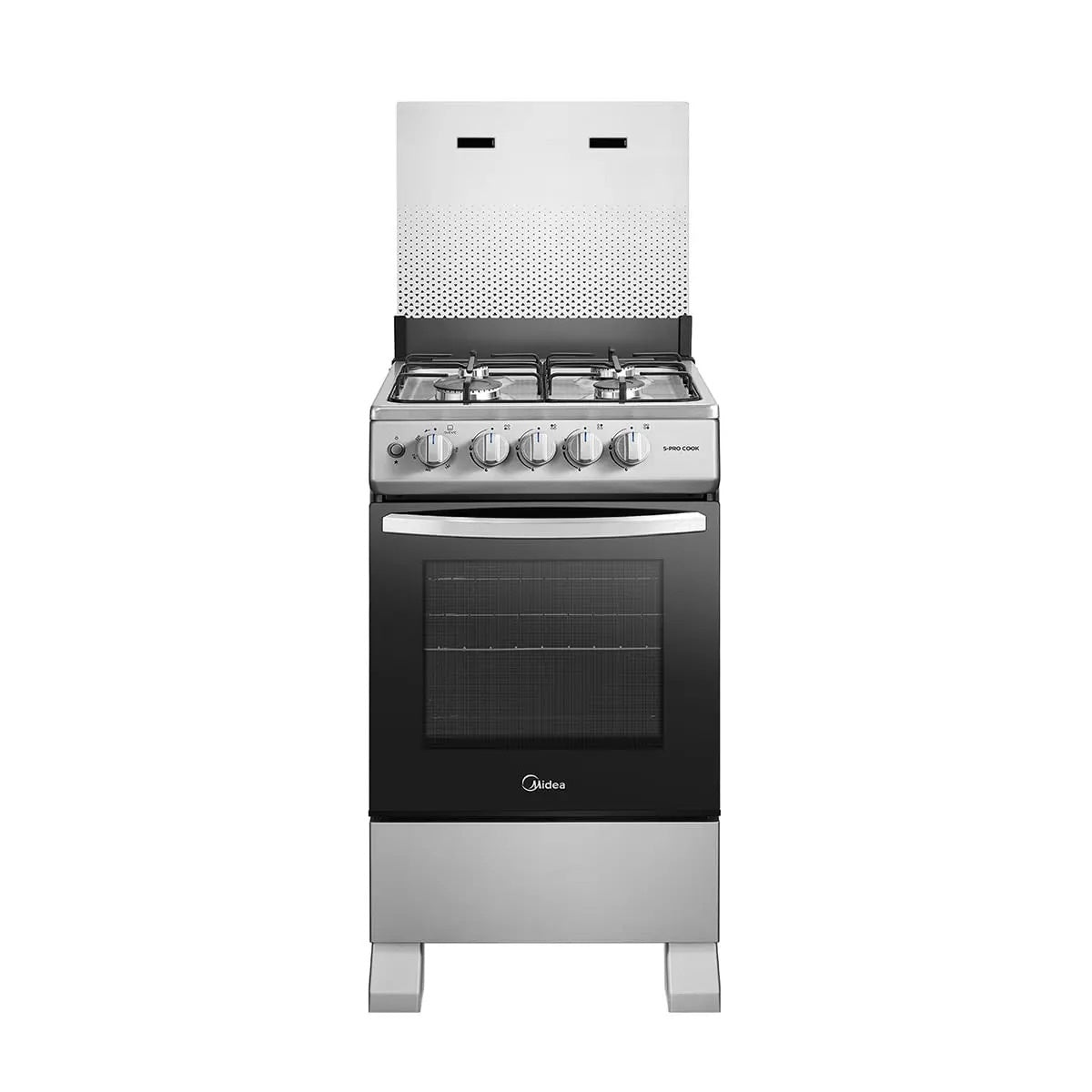 Cocina a Gas Midea MFO-MG20TCSSL – 4 Quemadores, 62 Litros - Open Box