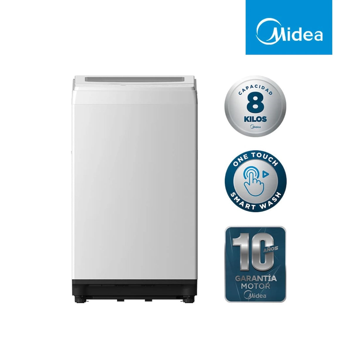 Lavadora Carga Superior Midea 8 kg Blanca - OpenBox