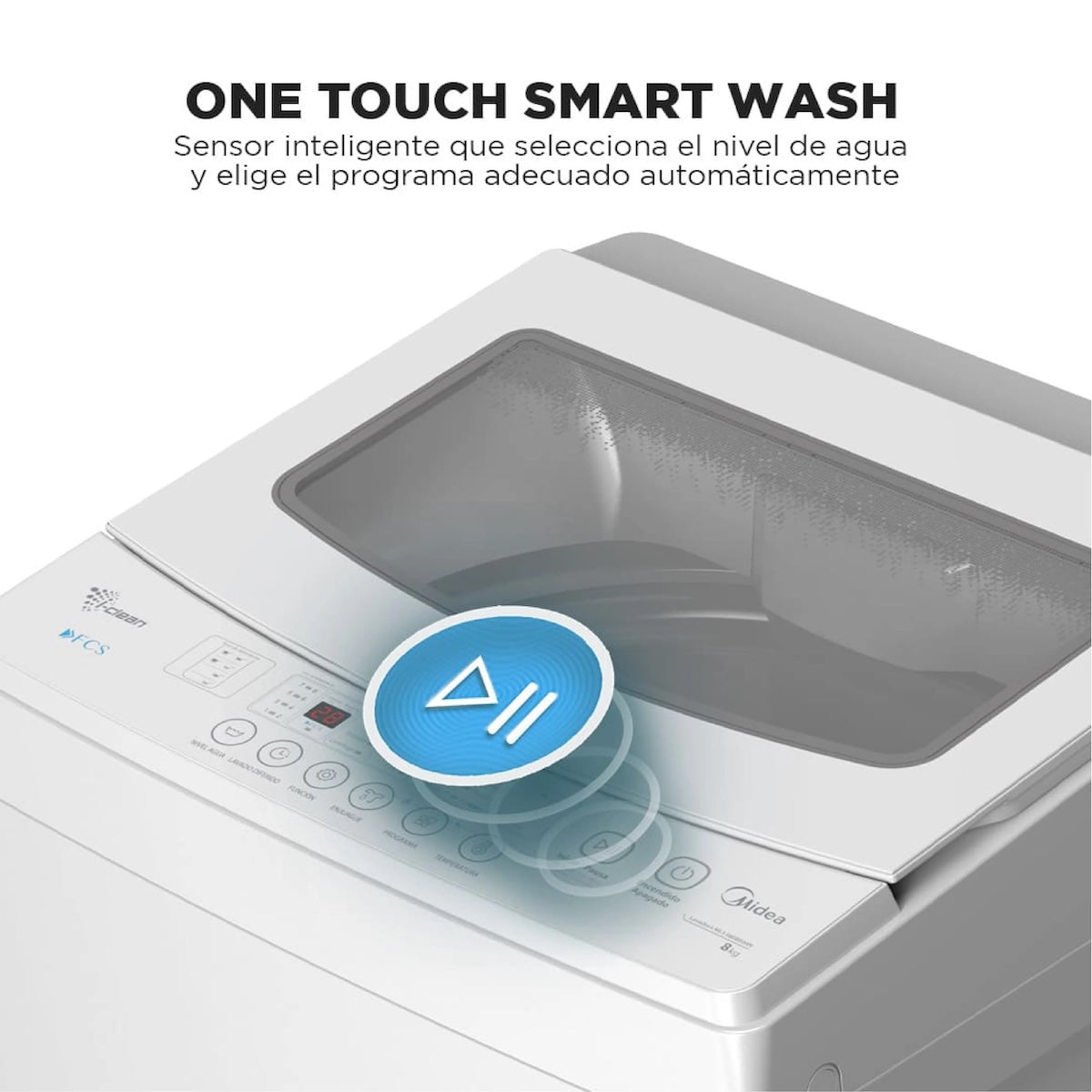 Lavadora Carga Superior Midea 8 kg Blanca - OpenBox