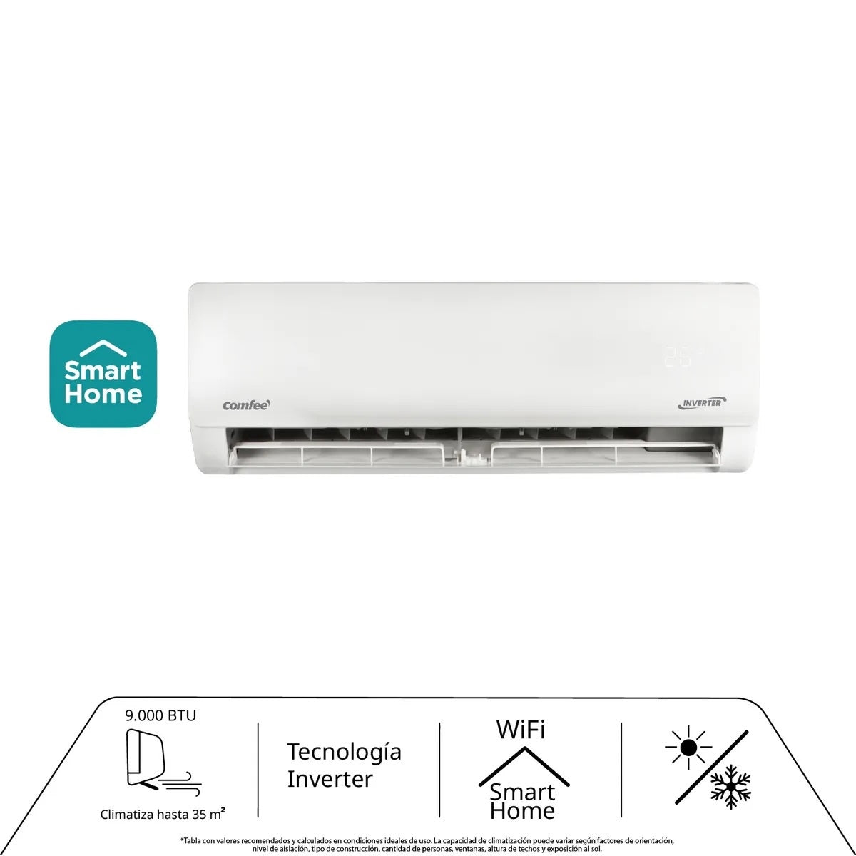 Aire Acondicionado Comfee by Midea MOM101 9.000 BTU Inverter