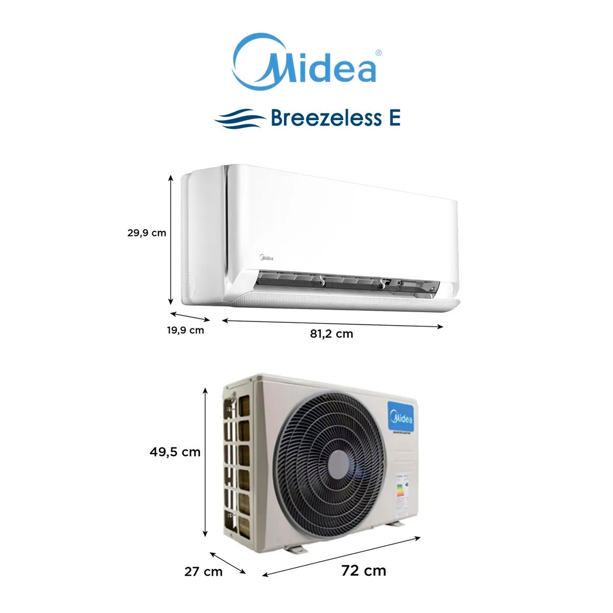 Aire Acondicionado Midea MOX104 Breezeless 9.000 BTU