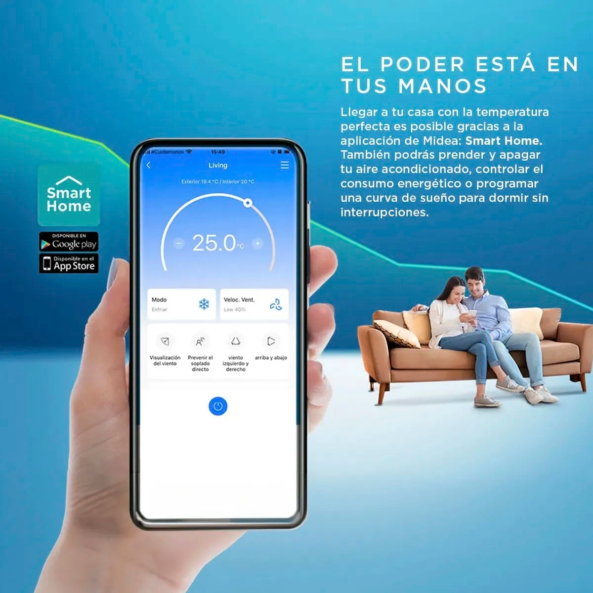 Aire Acondicionado Midea MOX104 Breezeless 9.000 BTU