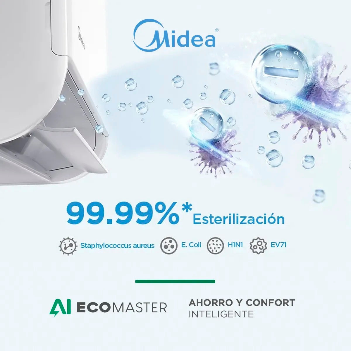 Aire Acondicionado Midea MOX130-09HDN1-B Xtreme 9.000 BTU