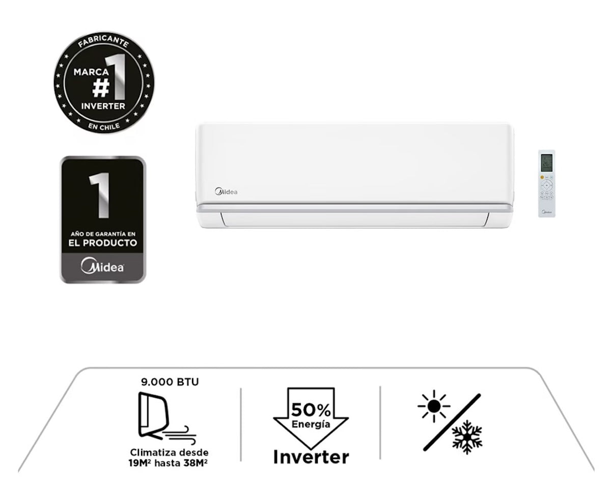 Aire Acondicionado Midea MOXS30 Xtra Inverter 10.000 BTU - Caja Reciclada