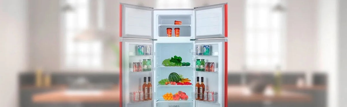 Refrigerador Top Mount Frío Directo 207 Litros Rojo - Open Box