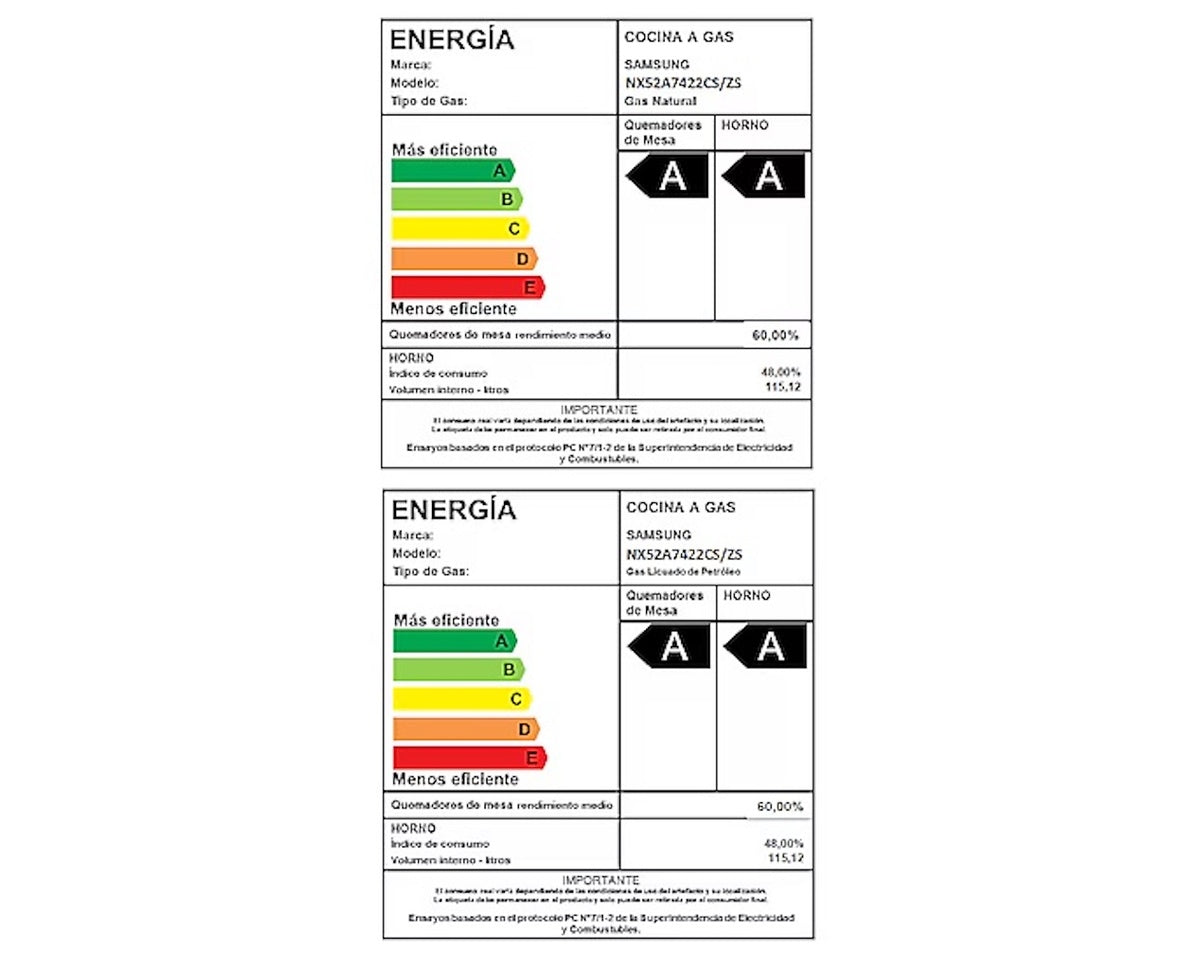 Cocina Gas Samsung 5 Platos Quemador Triple potencia - Caja Reciclada