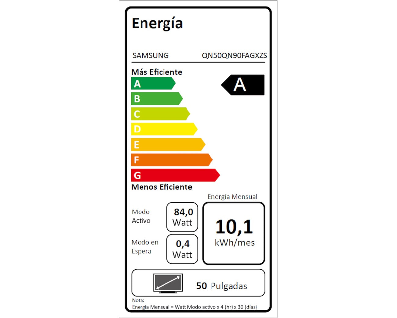 Smart TV Samsung QN50QN90F 50" Neo QLED 4K 120Hz Mini LED - Caja Reciclada