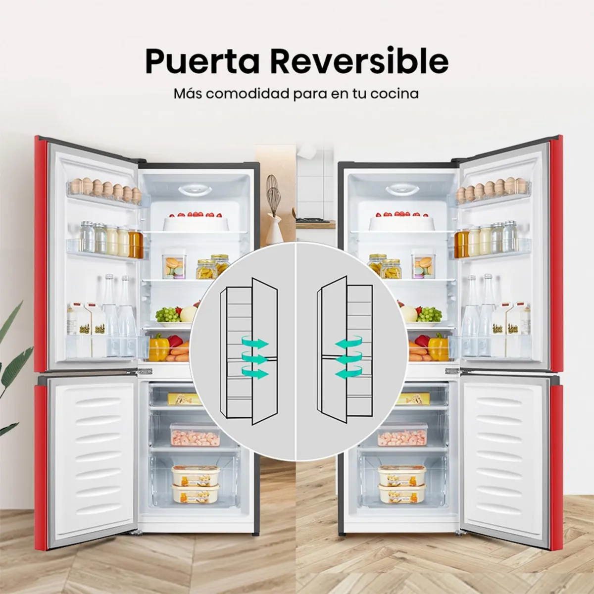 Refrigerador Bottom Freezer Hisense RB215NR 165 L Rojo